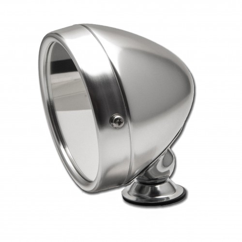 Raydyot Type Racing Mirror - Flat Glass - Polished Aluminium