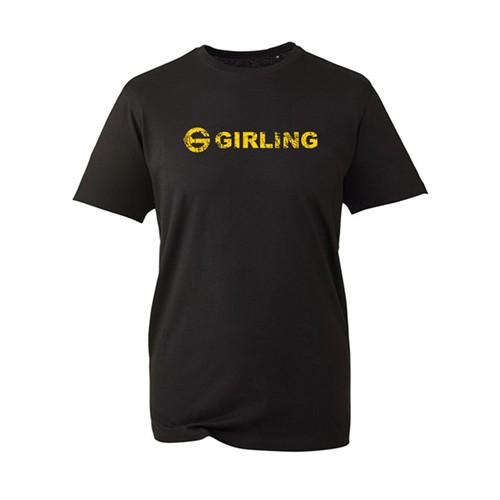 Girling Distressed T-Shirt  in Black