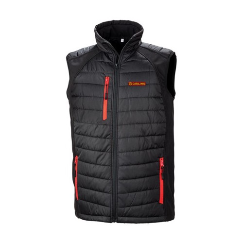 Girling Gilet  in Black/Red