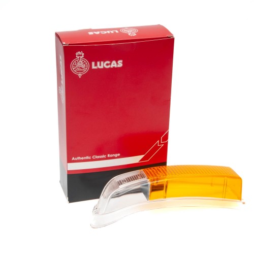 Front Indicator Lens Lucas L901 Amber/Clear RH JS742