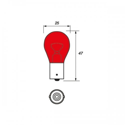 Lucas 12v 21w BAW15s Red