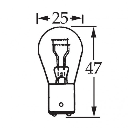 6v 5/21w Parallel Pin Double Contact Bulb BA15d Cap