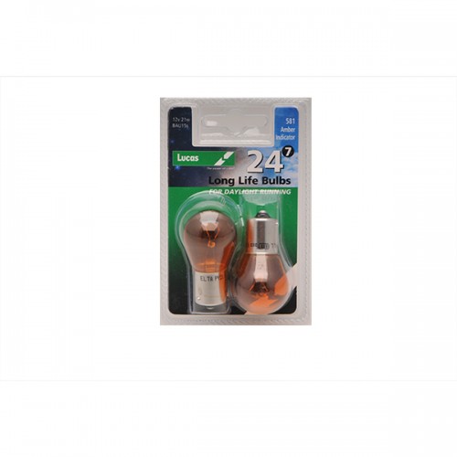 LUCAS 581 AMBER INDICATOR AMBER 2 PACK