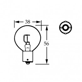 6v Bulb Single Contact 36w LLb75